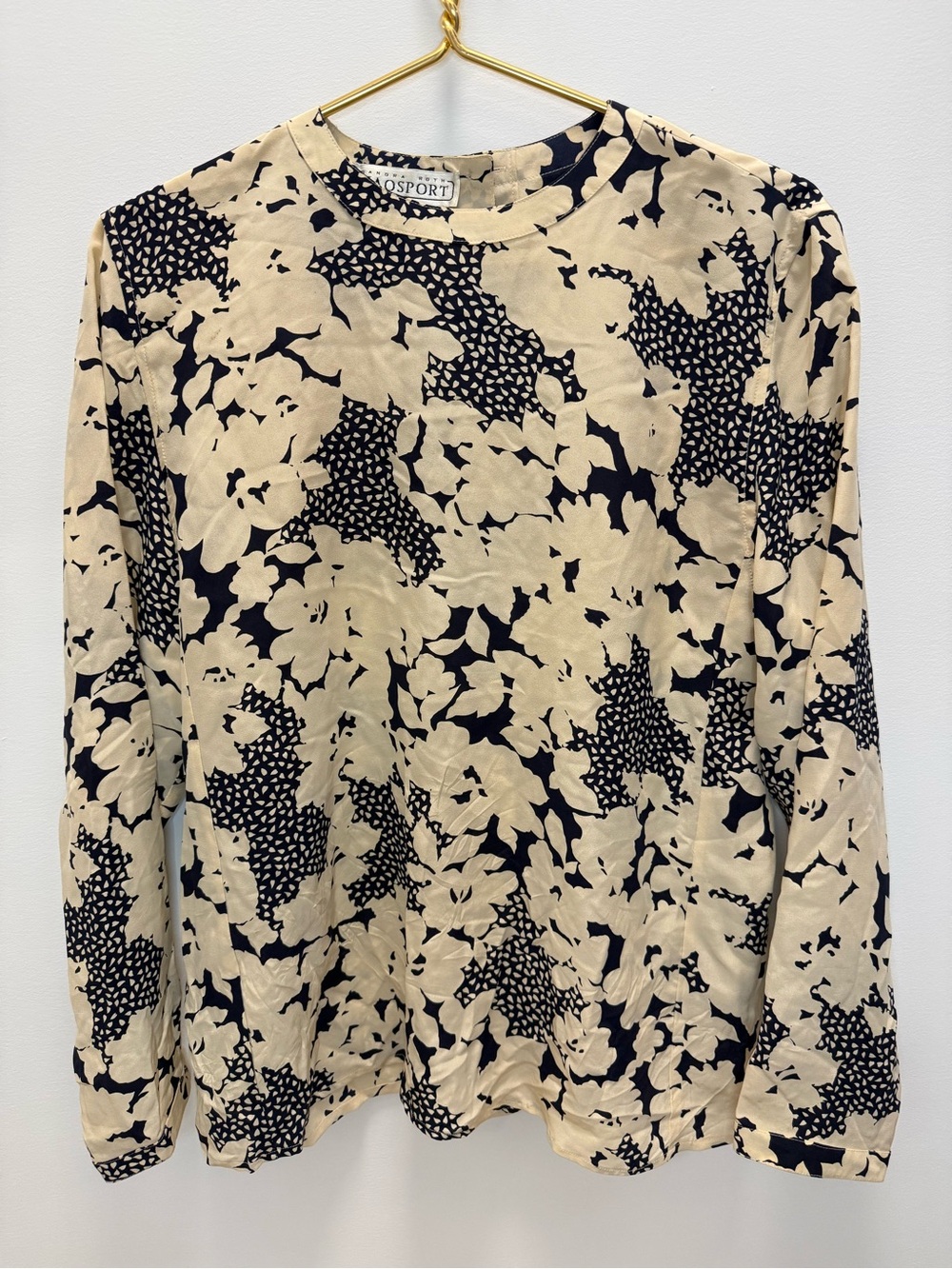 Vintage Sandra Roth CiaoSport Silk Floral Blouse Size 12